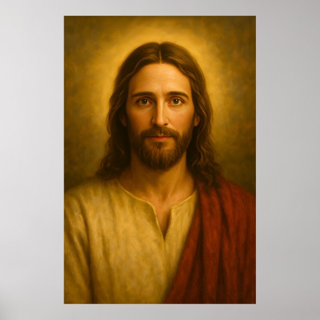 Jesus Kristus Porträtt #1™ LDS Wall Art Poster (Framsidan)