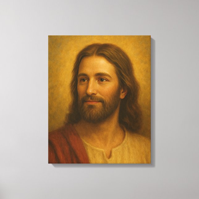 Jesus Kristus Porträtt #2™ LDS Wall Art Canvas (Framsida)