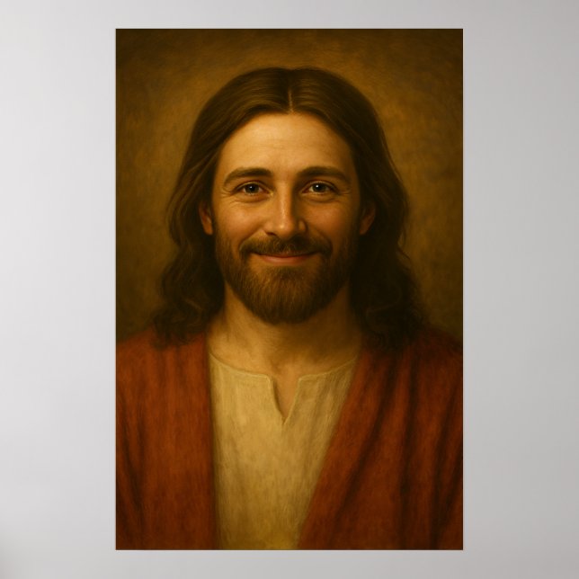 Jesus Kristus Porträtt #3™ LDS Väggkonst Affisch (Framsidan)