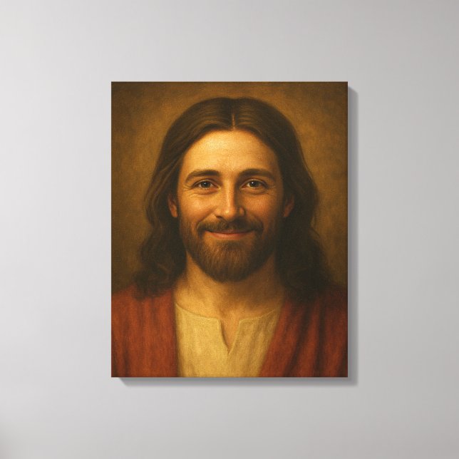 Jesus Kristus Porträtt #3™ LDS Wall Art Canvas (Framsida)