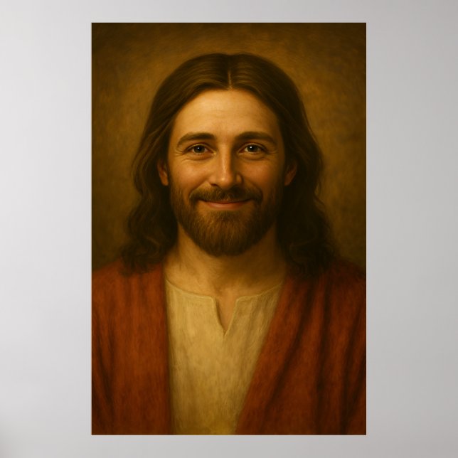 Jesus Kristus Porträtt #3™ LDS Wall Art Poster (Framsidan)