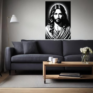 Jesus Kristus porträtt   AI Art Poster