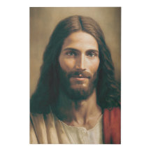 Jesus Kristus Porträtt - Faux Canvas 24 x 36
