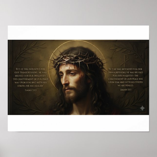 Jesus Kristus Porträtt Poster | Kristet Väggkonst (Framsidan)