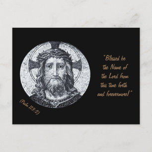 Jesus Kristus & Prayer "Psalm 113:2 Bless" vykort