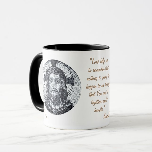 Jesus Kristus & Prayer "Skydda mig Lord" Coffee Te Mugg (Framsida vänster)