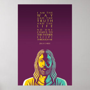 Jesus Kristus Quote Poster: Jag är rätt väg Poster