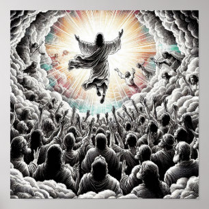 Jesus Kristus Rapture Religiösa Christian Art Poster