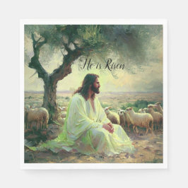 Jesus Kristus religiös påsk katolsk Pappersservett