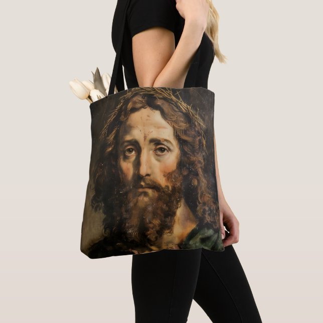 Jesus Kristus Religiös  Tygkasse (Närbild)