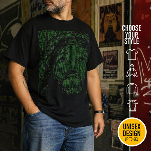 Jesus Kristus Retro nörd Techno Ascii-konst 80-tal T Shirt