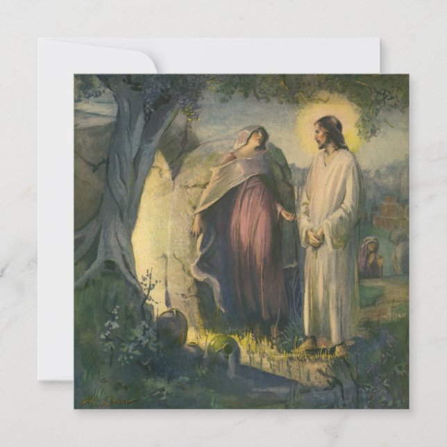 Jesus Kristus Risen av Grav av ML Greer Inbjudningar (Framsida)