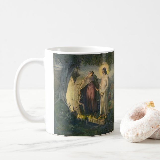 Jesus Kristus Risen av Grav av ML Greer Kaffemugg (Med munk)