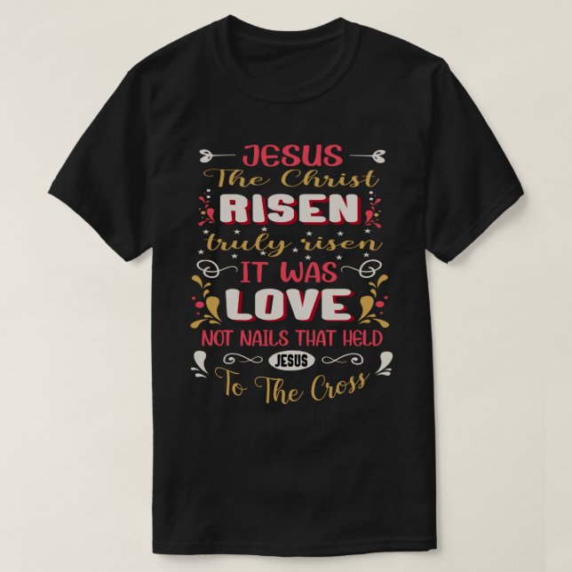 Jesus Kristus Risen Påsk Bra Fredag Christia T Shirt (Design framsida)