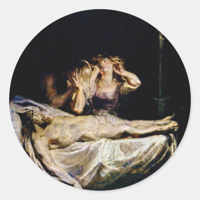 Jesus Kristus - Rubens Runt Klistermärke (Framsida)