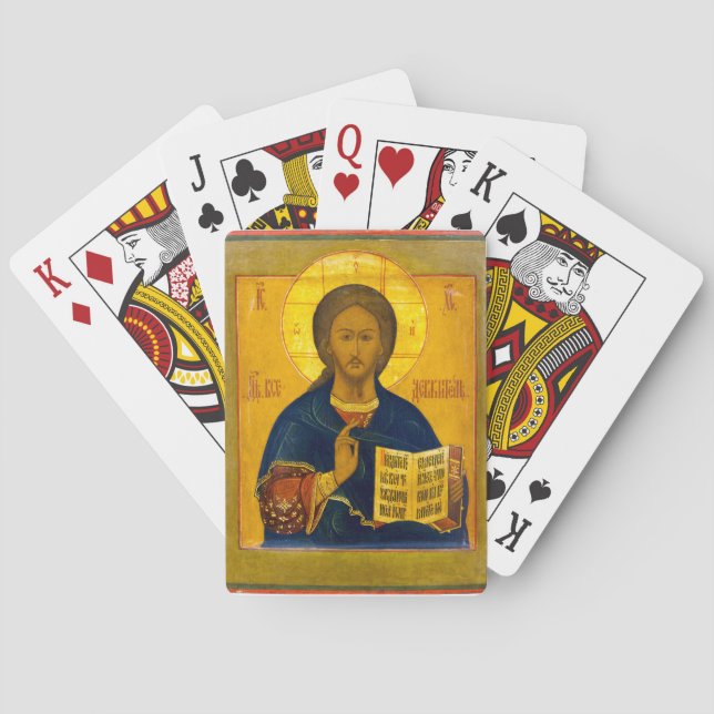 Jesus Kristus ryska Icon Spelkort (Baksidan)
