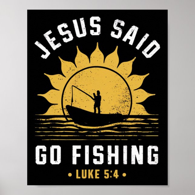 Jesus Kristus sa Gå Fiskande Kristna Fiskare F Poster (Framsidan)