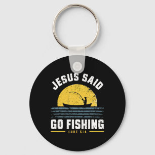 Jesus Kristus sa gå och fiska kristen fiskare F Nyckelring