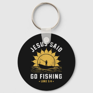 Jesus Kristus sa gå på fiske kristen fiskare F Nyckelring