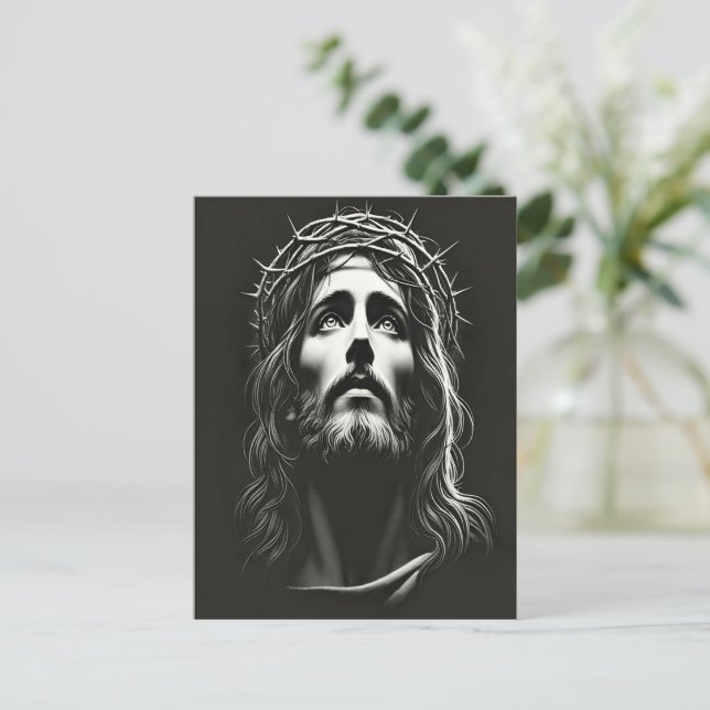 Jesus Kristus Saviors orubbning Vykort (Stående Fram)