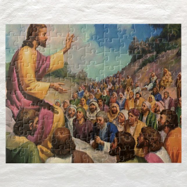Jesus Kristus Sermon på berget, Vintage Religion Pussel (Skapare uppladdad)