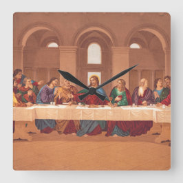 Jesus Kristus sista livsuppehåll Fyrkantig Klocka