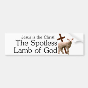 Jesus Kristus, skina ren lamb av guden Bildekal