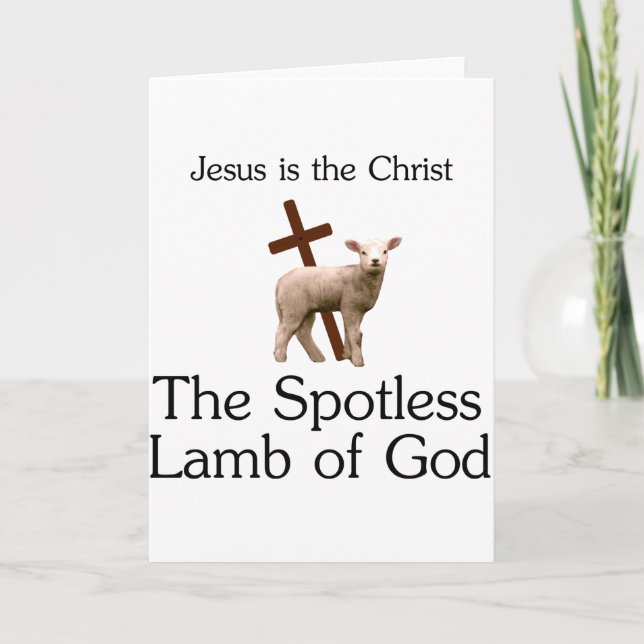 Jesus Kristus, skoningslöst guds lamm Kort (Framsida)