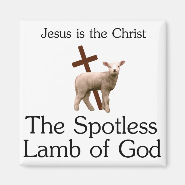 Jesus Kristus, skoningslöst guds lamm Magnet (Framsidan)