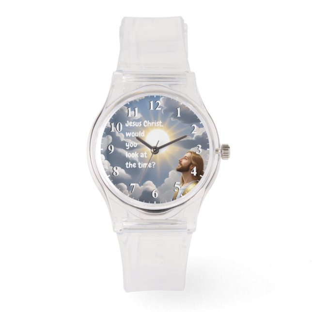 Jesus Kristus skulle du titta på Time Joke Armbandsur (Framsida)