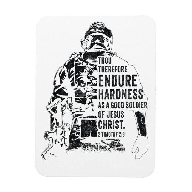 Jesus Kristus soldat - Christian Faith Army Magnet (Vertikal)