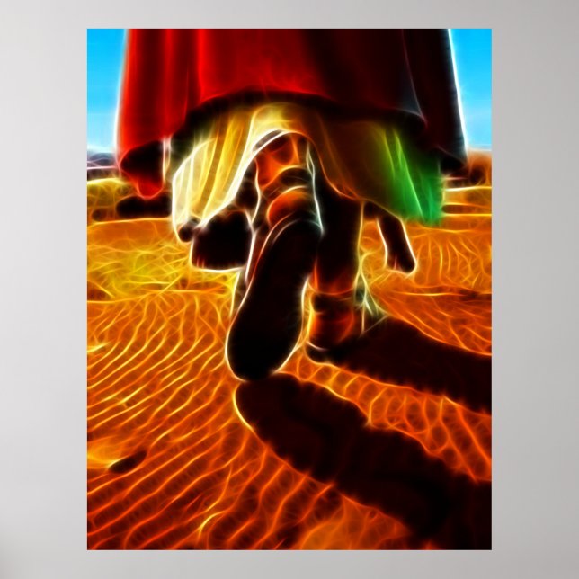 Jesus Kristus som bär mig i hans Arm Poster (Framsidan)