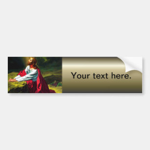 Jesus Kristus som ber i trädgården av Gethsemane Bildekal