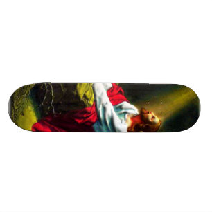 Jesus Kristus som ber i trädgården av Gethsemane Skateboard Bräda 21,5 Cm