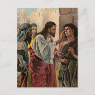 Jesus Kristus som läker blinden Vykort