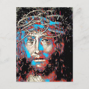 Jesus Kristus som målade Thorn Krona Abstrakt Vykort