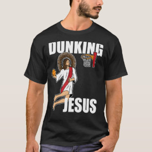 Jesus Kristus spelar Basketball Christian Dunking T Shirt