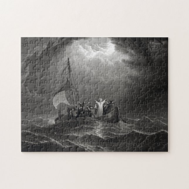 Jesus Kristus stillar Tempest Pussel (Horisontell)