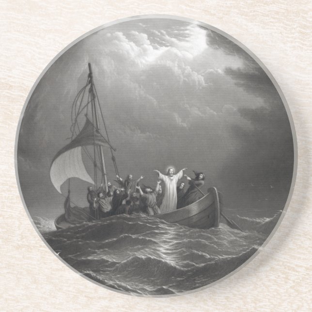 Jesus Kristus stillar Tempest Underlägg (Framsidan)