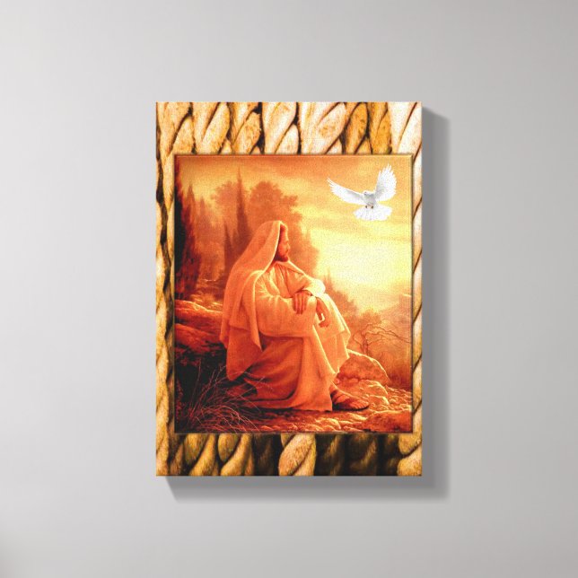 Jesus Kristus Stretched Kanvastryck Canvas (Framsida)