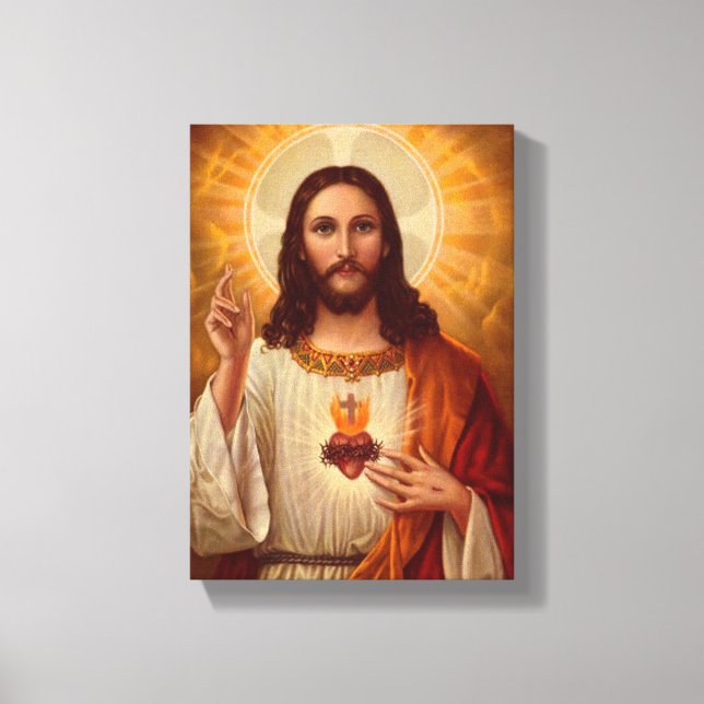 Jesus Kristus Stretched Kanvastryck Canvas (Framsida)