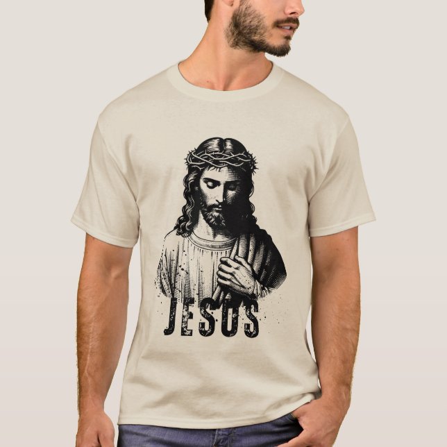 Jesus, Kristus T Shirt (Framsida)