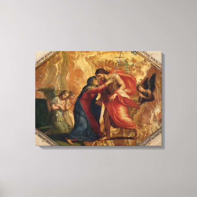 Jesus Kristus tar emot Junggin i himlen Canvastryck (Framsida)