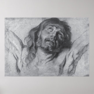 Jesus Kristus Teckning Anthony van Dyck Poster