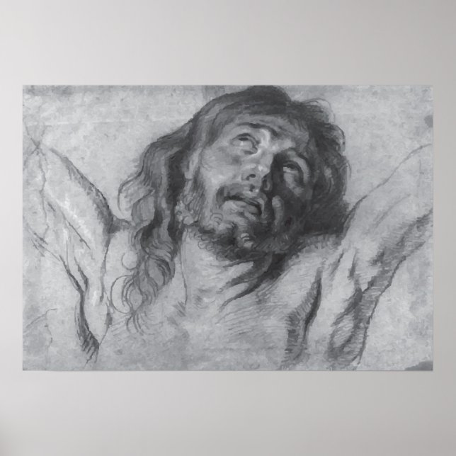 Jesus Kristus Teckning Anthony van Dyck Poster (Framsidan)