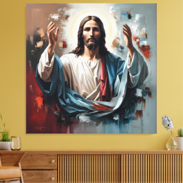 Jesus Kristus: The EInternal Embrace of Light" ✨ � Canvastryck