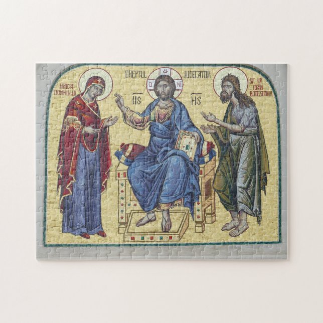 Jesus Kristus, Theotokos och John the Baptist Pussel (Horisontell)