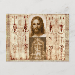 Jesus Kristus Turinervävlingen Heliga ansiktet Vykort