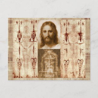 Jesus Kristus Turinervävlingen Heliga ansiktet Vykort