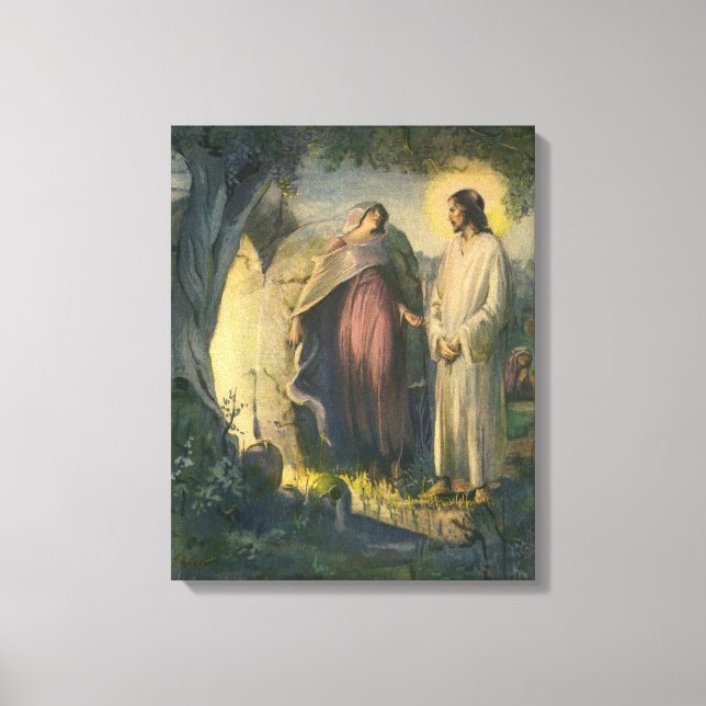 Jesus Kristus uppstånden vid graven av ML Greer Canvastryck (Framsida)